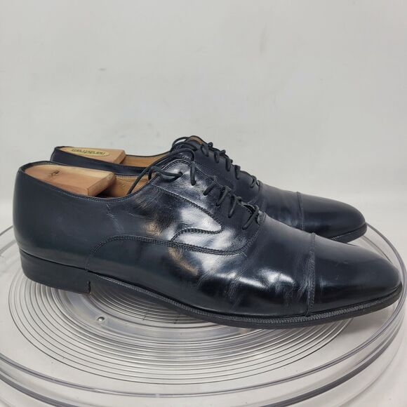 Salvatore FERRAGAMO "TRAMEZZA" Cap Toe Derby Oxfords Mens 12 D Made ITALY $1,490 - Picture 5 of 9
